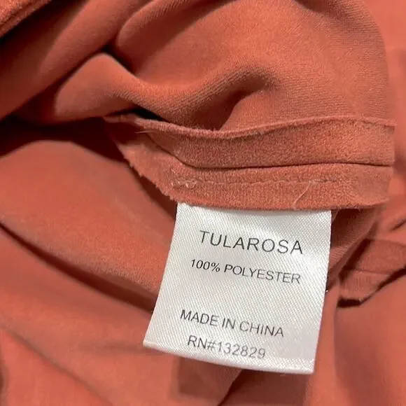 Tularosa Vanessa Rust Faux Suede Trench Coat Size M